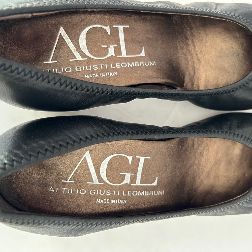 AGL Cap Toe Pump Black Spirit Patent Leather Block Heel Women's Size EU 36 US 6 - Picture 10 of 13